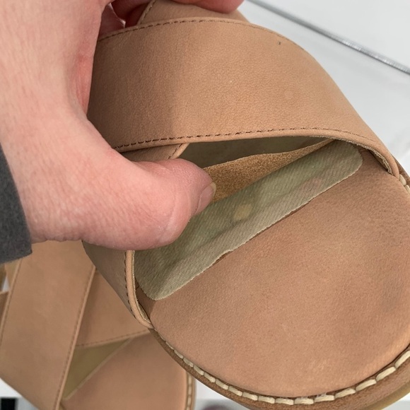 Eileen fisher cape crossover slide sandal shoe tan flat mule women new 9.5 - Picture 7 of 7